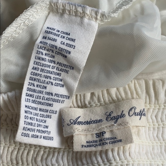 Women's American Eagle Spaghetti Strap Lace Dress With Ribbon Tie Small - Picture 7 of 7